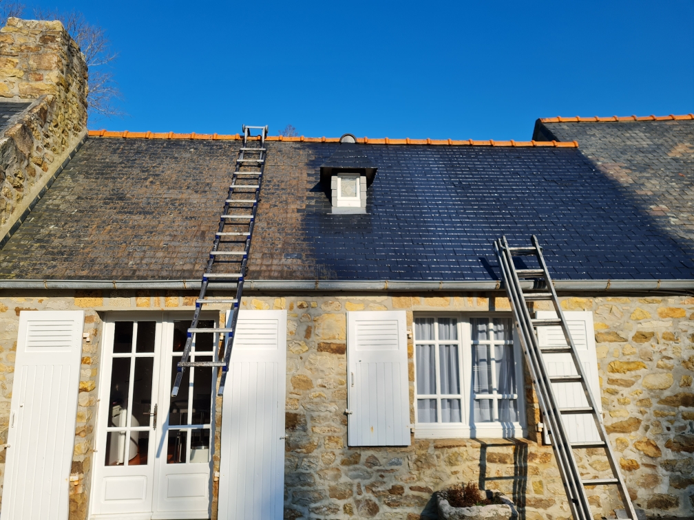 nettoyage toit en ardoise douarnenez morlaix crozon chateaulin